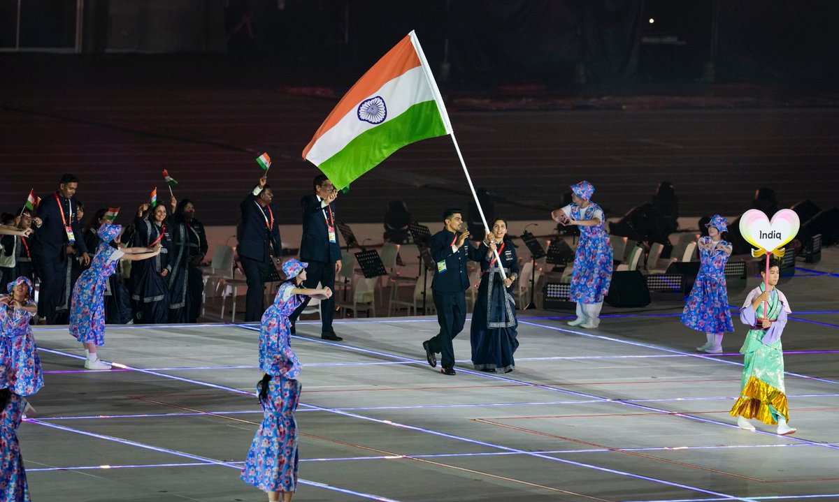 narendramodi's tweet photo. As the Asian Games commence in Aichi-Nagoya, my best wishes to the Indian contingent. Each athlete has worked incredibly hard and shown remarkable dedication and determination. India is proud of them.

May they give their best, play well and shine! https://t.co/FYokK9OTWK