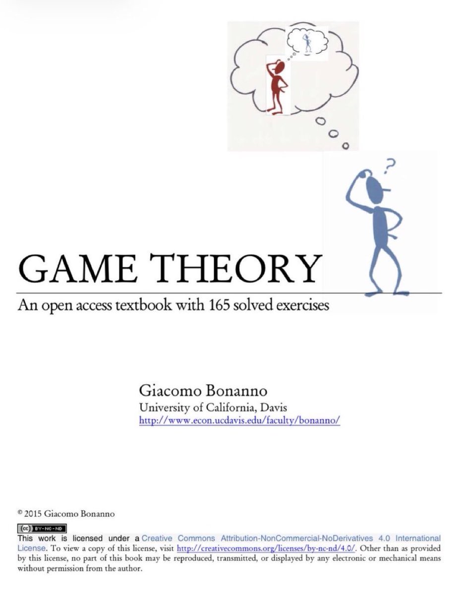 KirkDBorne's tweet photo. [Download 585-page PDF eBook]

Game Theory: https://t.co/8NySL3GFmu
—————
#GameTheory #Gamification #Mathematics #Statistics #Probability https://t.co/8QBFW96ZfB