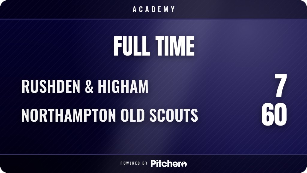 NOSRFC's tweet photo. FULL TIME: Rushden &amp; Higham 7 - 60 Northampton Old Scouts
#RUSNOR #Pitchero
https://t.co/BXod27hQjD https://t.co/aoTBKImpwm