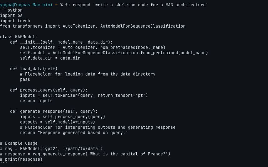 Yagna_1's tweet photo. Your Mac just got an AI model you can call from the terminal.
macOS 27 introduces fm, a command-line interface for Apple’s Foundation Models.
#Apple #macOS27 #AI #LLM #MachineLearning #AppleSilicon #GenerativeAI #DeveloperTools https://t.co/k82AUSizMw