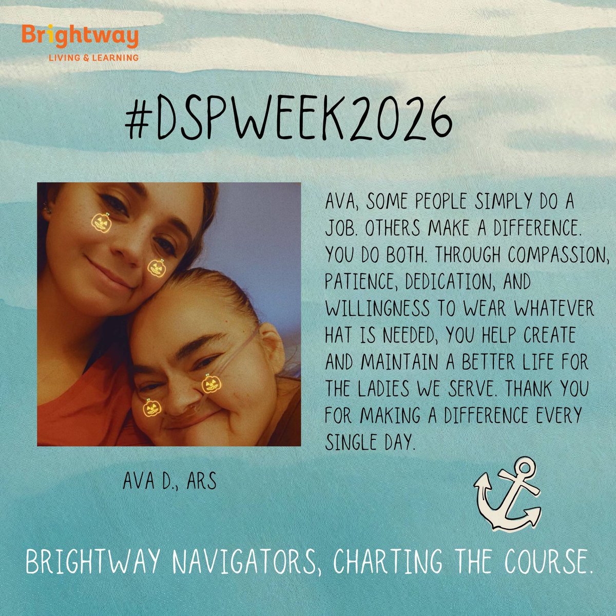 BrightwayNY's tweet photo. As we continue to celebrate DSP Recognition Week, thank you Ava D. for all that you do!
#DSPWeek2026 #DSPRW2026 #DSPWeek #MoreThanWork #BrightwayNY #AllWaysForward https://t.co/Yszp63z0va