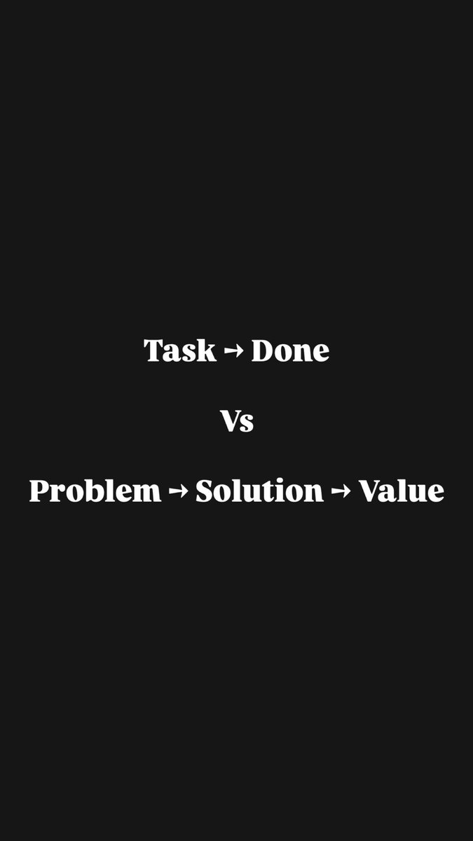 ak_elrawas's tweet photo. Most developers are ChatGPT

Give them a prompt
They give you an answer

Then they wonder why they struggle to stand out

Be Jev.

Don’t just answer the question

Understand the context
Make the decision
Create the value
Before you’re told exactly what to do https://t.co/H5vqb1Idsw