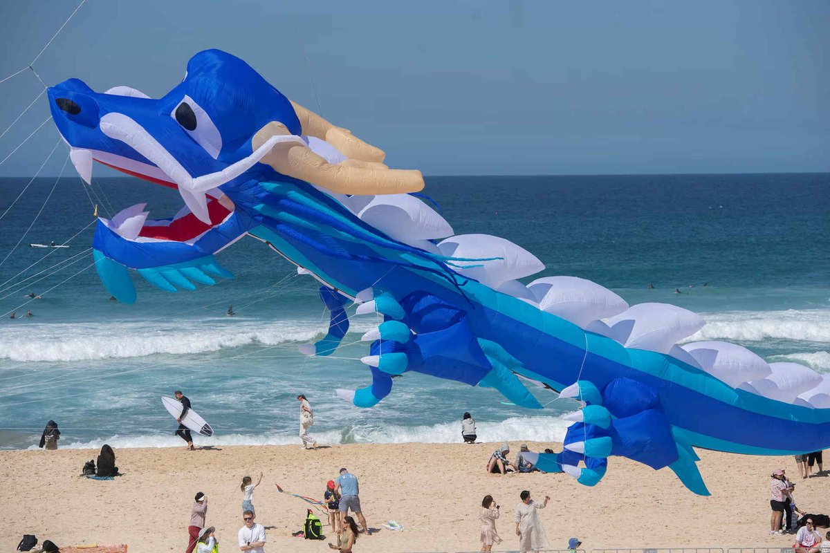 thandojo's tweet photo. People fly #kites during the annual #Festival of the Winds at Bondi Beach in #Sydney, #Australia, https://t.co/uUehsNRyYk
