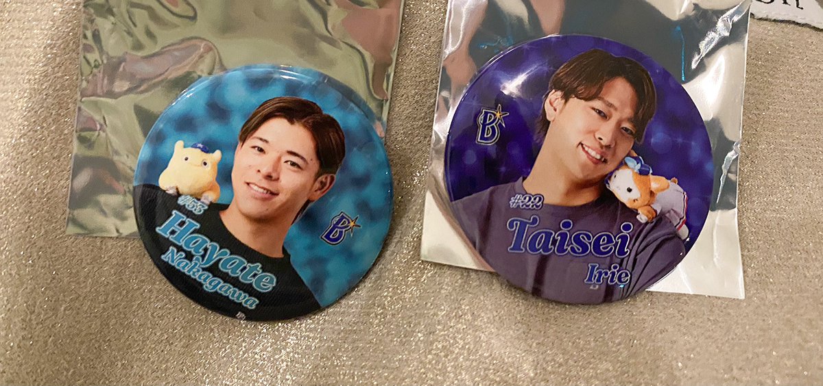 dbpepaco's tweet photo. baystars ラフスタイル 缶バッジ 

【譲】22 入江　53 中川颯

どなたか買取or佐野さんとの交換いただける方いましたらお声がけください〜〜〜！ https://t.co/ARGM7y0sct