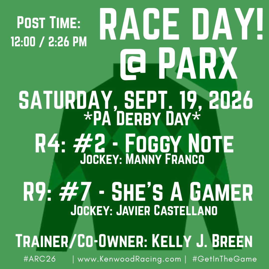 kenwoodracing's tweet photo. A big day ahead @parxracing for our ARC26 group, with two entries! Let's get lucky! @Kellyjohnbreen https://t.co/OJSJ4in9F3