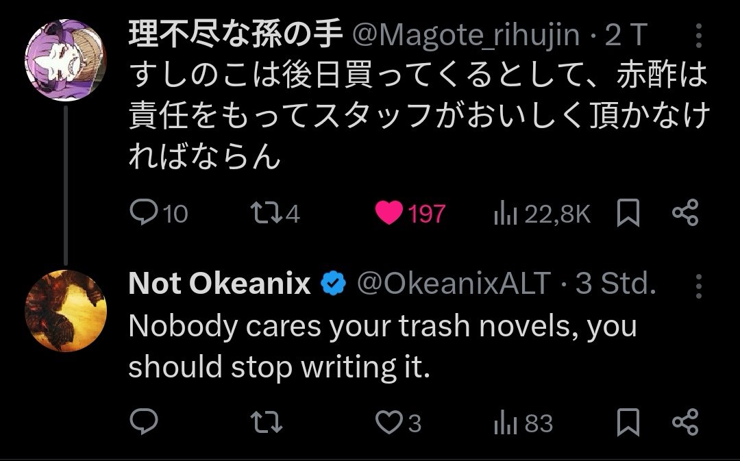 ChibiReviews's tweet photo. "I've never threatened White Fox Staff or wished for their death"

This you? https://t.co/rdf6otnSyL