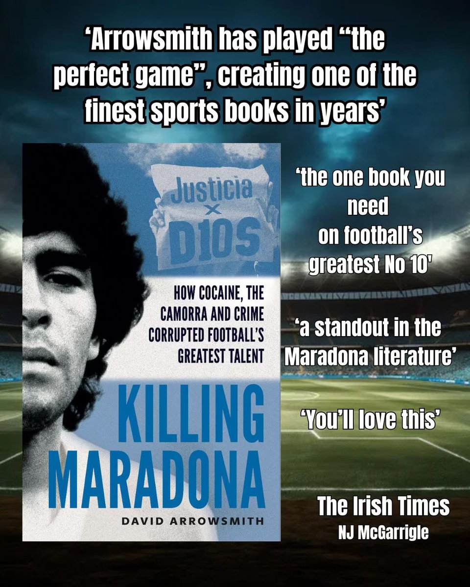 mrwriterman79's tweet photo. Author of Killing Maradona: How Cocaine, the Camorra and Crime Corrupted Football’s Greatest Talent (2026) and Narcoball: Love, Death and Football in Escobar’s Colombia (2024). 

Half British, half Colombian. 

Husband &amp; father.

Find my books and links in my profile. https://t.co/vpaVihFxdX