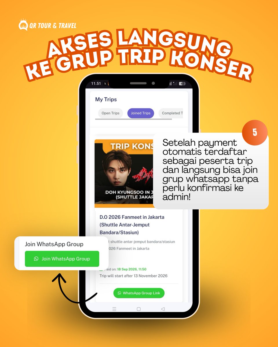 qr_tour's tweet photo. TRIP KONSER INDONESIA PERTAMA YANG UDAH PAKAI WEBSITE! 👀

Buat kamu yang lagi cari open trip konser jogja, trip konser jateng, dan trip konser jakarta, nggak usah ragu lagi karena cuma di QR Tour yang info dan daftarnya udah pake website resmi. Mulai dari pilih trip, isi data, sampai pembayaran, semuanya dibuat lebih praktis dan langsung terintegrasi sistem.

Yang pasti amanah dan terprcaya! Ga perlu ribet lagi pake isi google form dan harus konfirmasi bayar manual ke admin.

Cek langsung ke https://t.co/waizlnAd28 dan daftar langsung buat amankan slot trip konser pilihan kamu!