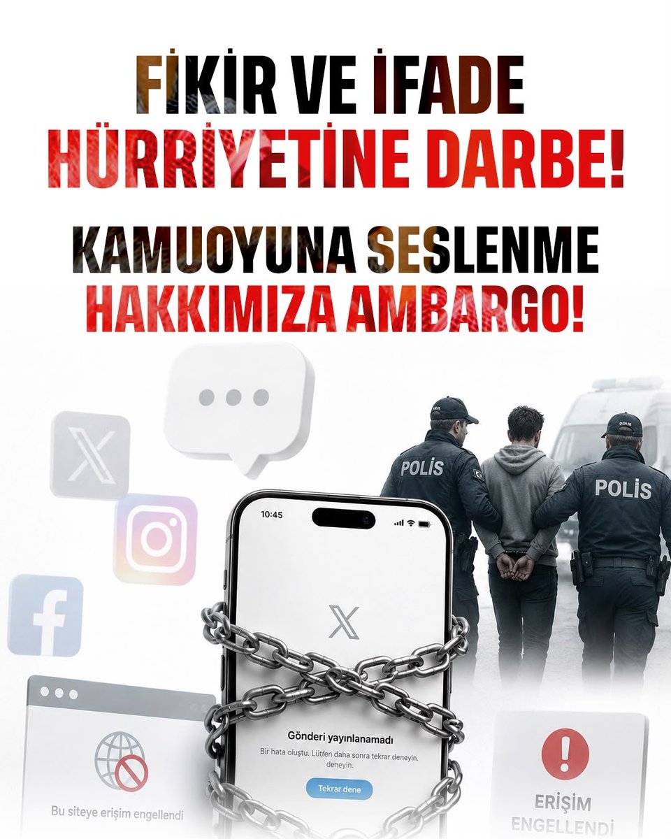 Edagoktenn's tweet photo. Xi SerbestBırakın
SansürYasası SusYasası
#TurkeyBlocksSocialMedia
@X @elonmusk @XTurkiye https://t.co/4MZjq0JzqL