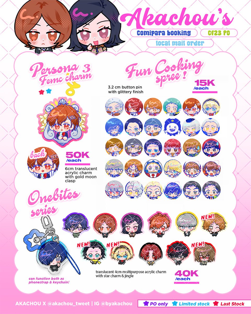 akachou_tweet's tweet photo. Shares are very appreciated 🩷

Hiii!!!! My #Comipara7 #CF23 OTS pick up is now open!! (˶ˆᗜˆ˵)

📅 𝓞𝓣𝓢 𝓹𝓲𝓬𝓴𝓾𝓹 open until 24 September 2026
💌𝓜𝓪𝓲𝓵 𝓸𝓻𝓭𝓮𝓻 open until 28 September 2026
🌐 GO/ Jastip please DM first!

#CF23catalogue #Comipara7catalogue https://t.co/rcWPPMCPVD