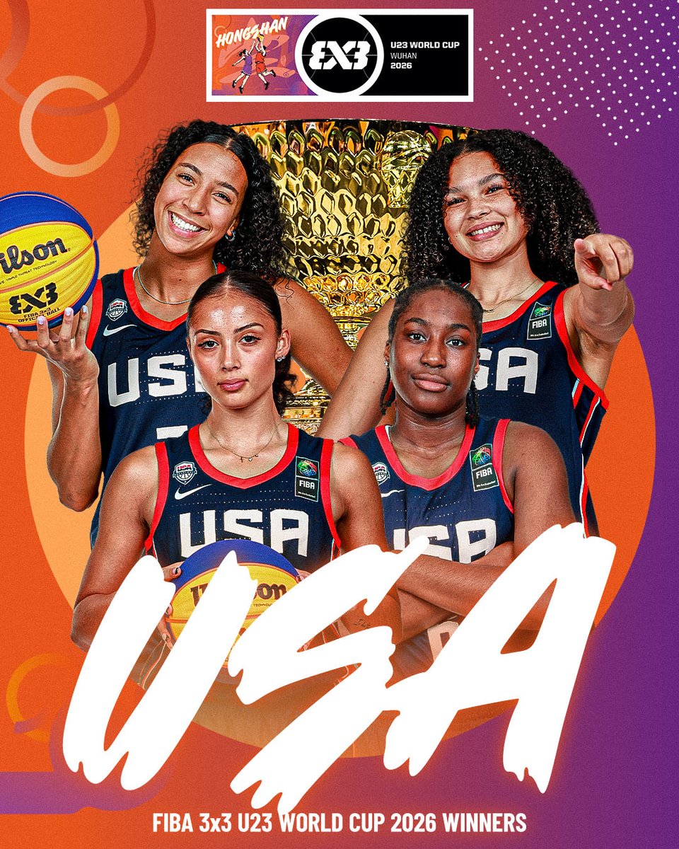 FIBA3x3's tweet photo. 🏆🇺🇸 USA are the FIBA 3x3 U23 World Cup 2026 Winners 🇺🇸 🏆

#3x3U23 https://t.co/2nR15LFt7W