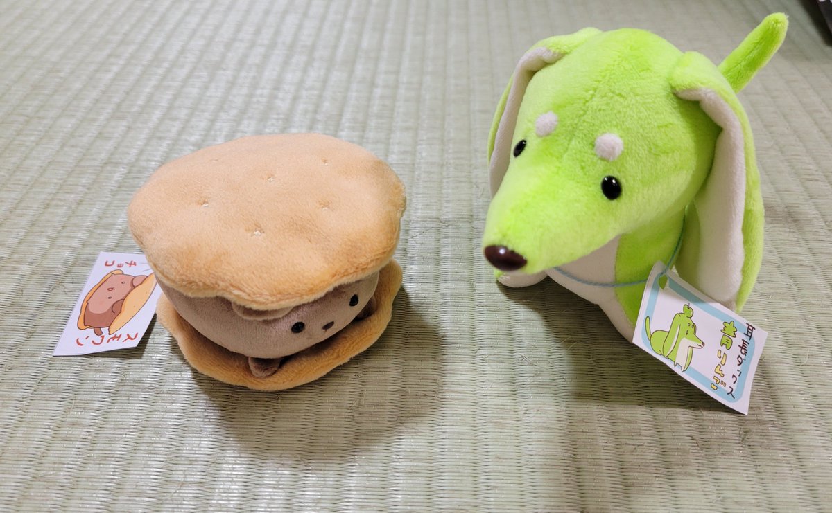 BarucaRole's tweet photo. ギャラリー実のぬいぐるみ様(@MinoruSSSS)の耳長ダックス青リンゴちゃんとスモワンチョコちゃんが我が家に来てくれました💚。すっごく可愛い(*´艸`)

実は今回ハンドメイド祭に行ってみようと思ったきっかけの耳長ダックスシリーズ✨。素敵な出会いに感謝です💕
#TOKYOハンドメイド祭 https://t.co/BjBc4HSC7M