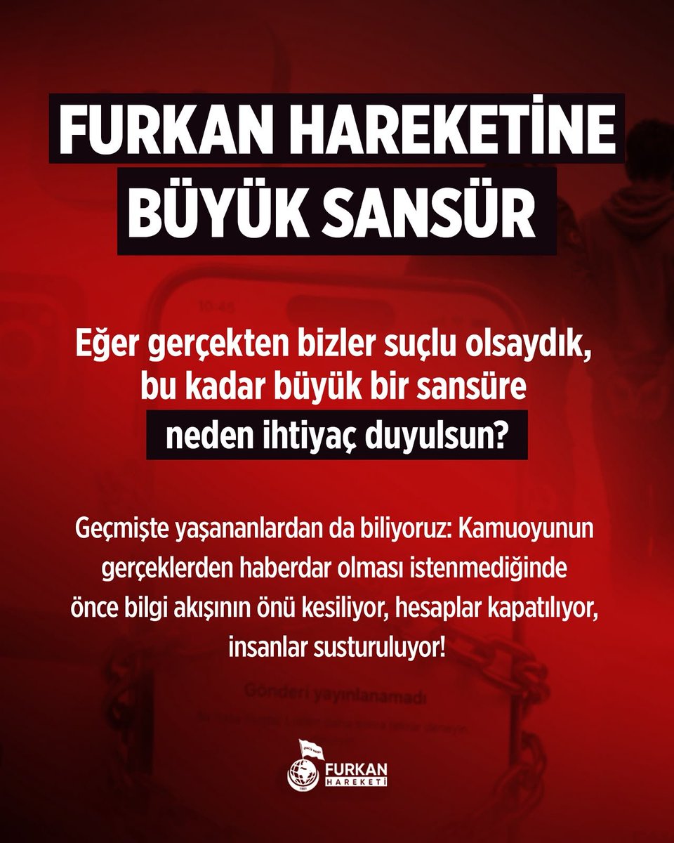 AllahYo82687577's tweet photo. Xi SerbestBırakın
SansürYasası SusYasası
#TurkeyBlocksSocialMedia
@X @elonmusk @XTurkiye https://t.co/sBBi6yke7C