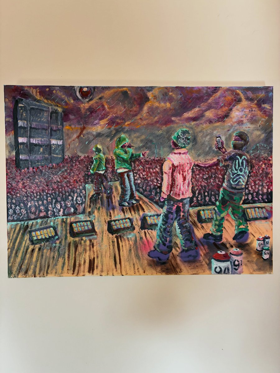 streetsouk's tweet photo. Skepta live at redding, oil on canvas by Matam https://t.co/tw1d1F0pAs