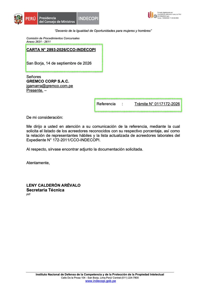 jppgamarra's tweet photo. HABLEMOS CON DOCUMENTOS ¿NO DICEN QUE HAN PAGADO DEUDA TRIBUTARIA? La opinión pública ha visto cómo los interventores estatales que ha puesto la @SUNATOficial en @Universitario amparándose en una aplicación indebida de una ley dada a dedo y violando los derechos fundamentales de los acreedores del deudor insolvente, declaran públicamente en medios de prensa serviles (que no le cuestionan nada, no preguntan nada) que LA U ha pagado MILLONES DE MILLONES DE DEUDA CONCURSAL incluyendo TRIBUTARIA CONCURSAL. Declaran con la manifiesta intención de generar una falsa convicción en la opinión pública y el silencio de "informados" periodistas; que han pagado MILLONES DE MILLONES de deuda concursal laboral y tributaria, pero con documentos, no con dichos, cabe preguntarles: ¿Por qué si pagan deuda tributaria por millones, en la Lista Oficial de Acreedores emitida por @IndecopiOficial en dos momentos,  marzo de 2021 (FOTO 1) y setiembre de 2026 (FOTOS 2 y 3), la deuda concursal tributaria sigue igual, en 141 MILLONES DE SOLES (capital al 09 de abril de 2012)?. Si han pagado, como dicen, deuda tributaria concursal tributaria, esos 141 MILLONES debieron disminuir en varios MILLONES (ojo que según la norma concursal, los pagos de ese tipo de deuda se imputan primero a capital o sea debería figurar en mucho menos de 141 millones de soles, en muchos millones de millones de soles). Parece que @IndecopiOficial los está poniendo en evidencia. ¿Por qué los periodistas que parecen sus voceros no les preguntan esto?. Ademas, declaran que han pagado MILLONES DE MILLONES DE SOLES de deuda concursal laboral (al 60% parece que declaró y dijo "más que todos los demás clubes juntos"), pero según la Lista de @IndecopiOficial a setiembre de 2026 comparado con marzo de 2021 los montos de deuda laboral prácticamente siguen igual (comparen los números de las fotos 1 y 2). Ojo: la deuda total concursal total ha bajado en varios millones (principalmente la que se le tiene a GREMCO) por el tipo de cambio, es solo por eso, NO PORQUE HAYAN PAGADO (también puede suceder lo contrario, si el dólar sube, la deuda sube mientras no paguen o "les den una tercera ley a dedo para que el dólar valga 1 céntimo de sol). El dólar como todos lo saben (incluyendo los voceros que hay de un sector de la prensa) ha bajado estos últimos años y eso ha generado que al cambiar dicha deuda a soles baje (en soles), pero en su moneda original o sea dólares sigue en su mismo monto, solo que @IndecopiOficial para efectos de elaborar la Lista de Acreedores, los créditos en dólares los convierte a moneda nacional. @elcomercio_peru @Latina_pe @larepublica_pe @orbisa35 @Gestionpe @SEMANAeconomica @ricardoguerrab @Gustavo_p4 @MSUCCAR @Horacon @E_FLEISCHMAN @EvaristoCcoicca @Sargheto @Walo_1901 @elgatogrone @OccidentAL2017 @diario_libero @diegoreba22 @MovistarDeporPe @mariano3154