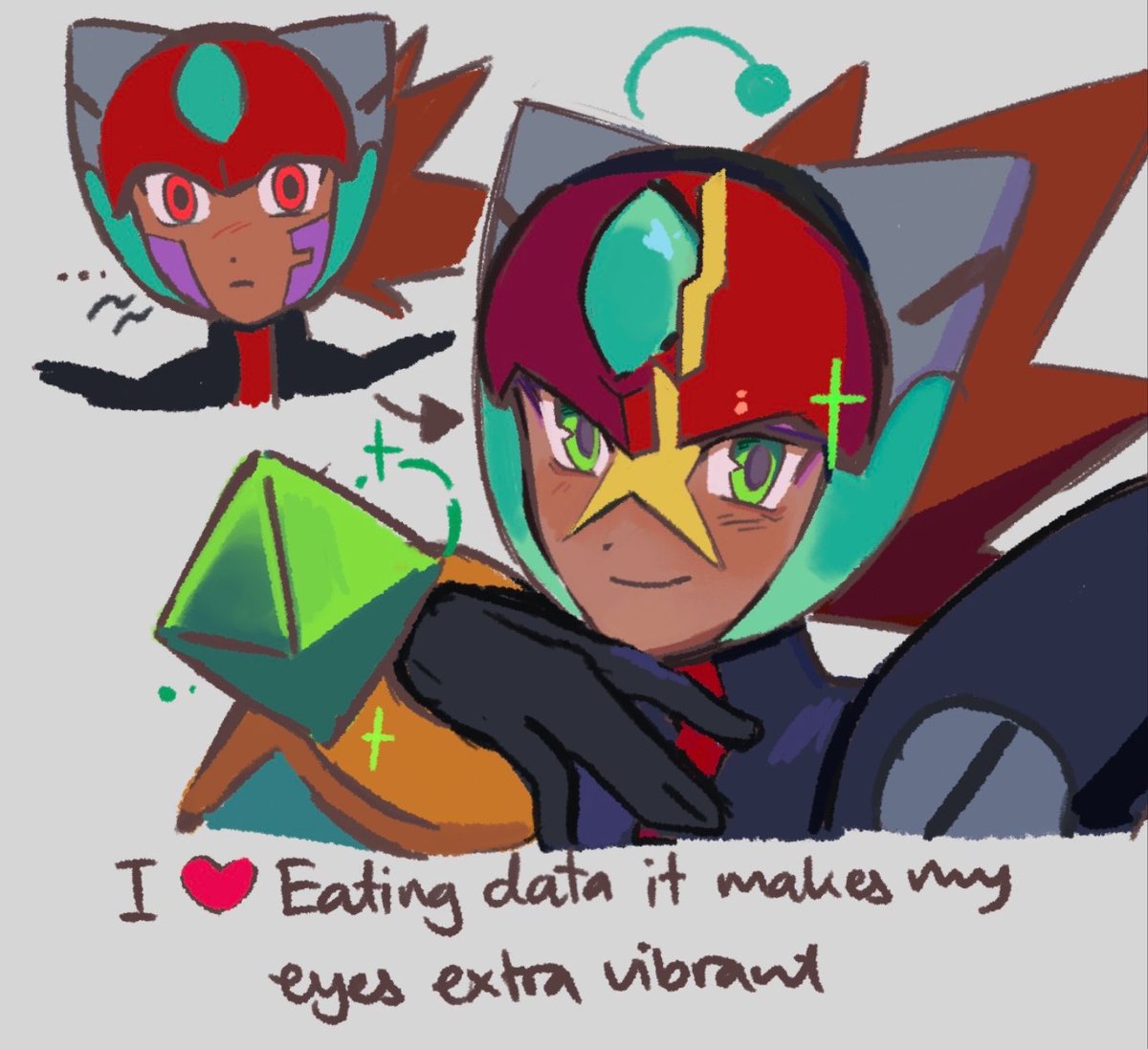 KueLandak's tweet photo. How axl.exe have his green eyes lmaoo

He absorb too much x)
As a malware he is a nosy person https://t.co/OgVRbTc58l