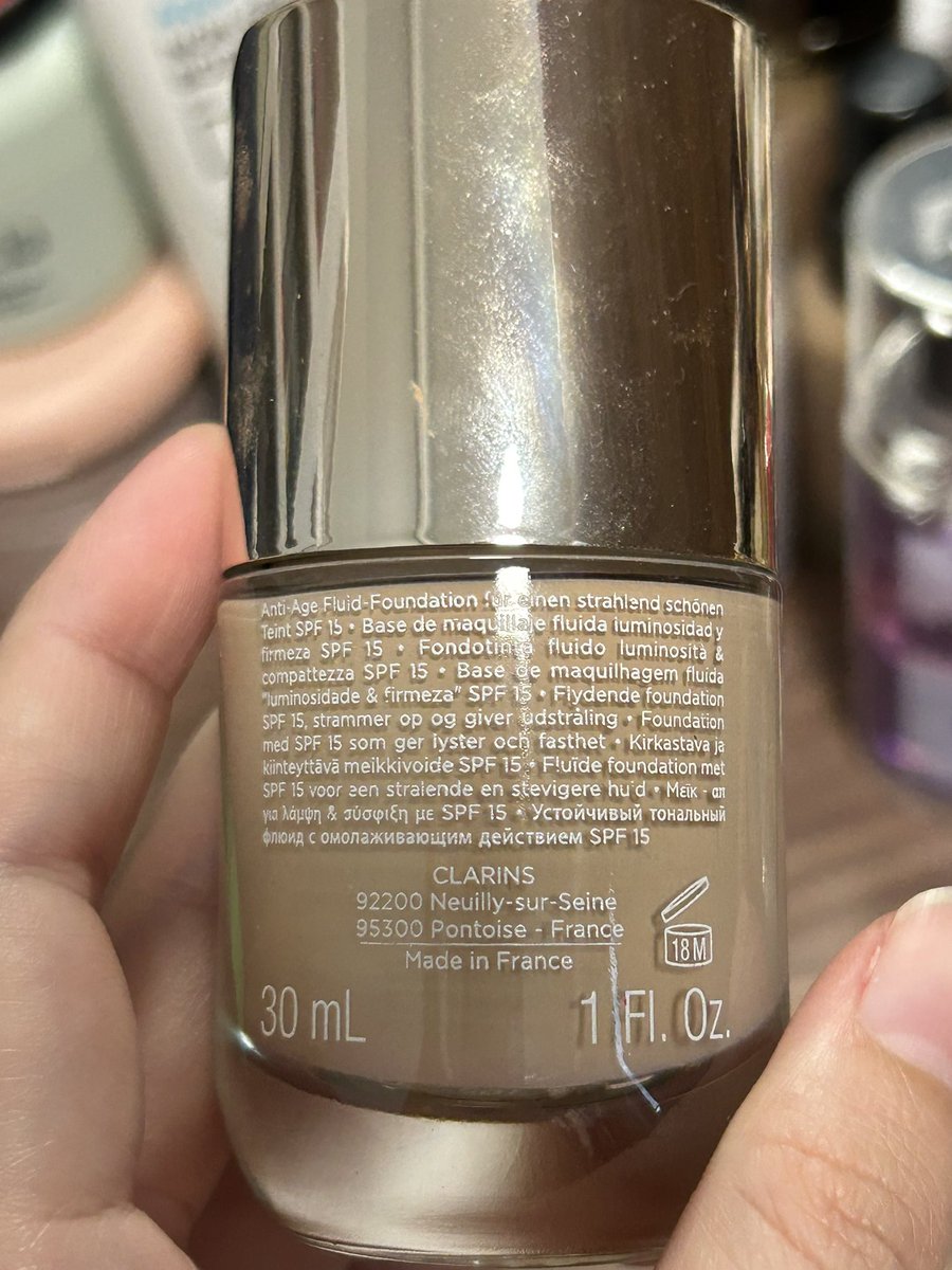 Pprttlll's tweet photo. ส่งต่อ รองพื้น Clarins เบอร์ 105 nude 
🏷️Price: 650฿ ราคาป้าย 1,850฿ 
🚘นัดรับ/เเมส แถวเมกาบางนา/พระราม3
#ส่งต่อเครื่องสำอาง #ส่งต่อน้ำหอม #ส่งต่อเครื่องสำอางค์ #ส่งต่อเครื่องสำอางมือสอง #คสอ #ส่งต่อแบรนด์ไอจี #ตลาดนัดสกุชชี่ #baobao #longchamp #ส่งต่อสกุชชี่ https://t.co/XlsrxEjmMk