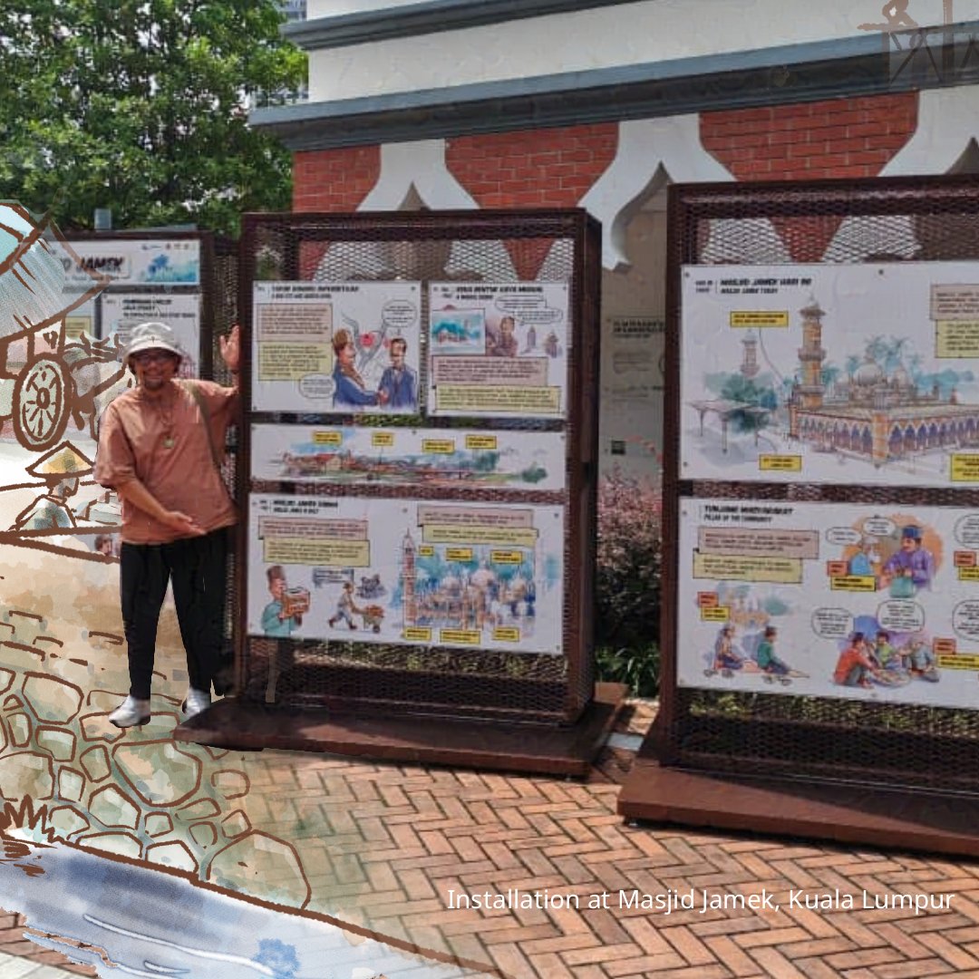 adifitri33's tweet photo. Salam! I'm Adi from Shah Alam 🇲🇾.
If you ever visit Masjid Jamek in Kuala Lumpur, check out my "biggest" comic yet - the history of Masjid Jamek 😊 https://t.co/tDUC4a9fml