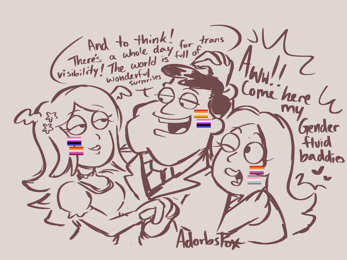 Iluvtheworld43's tweet photo. the more people get upset about the fact that i see stan as genderfluid, the more i get to shove it down everyone’s throats so stan &amp; i are TWO genderfluid lesbians in love and there is no one in this world that could take that away from us 🧡🩷

© adorbsfox https://t.co/cIwhctGUw2