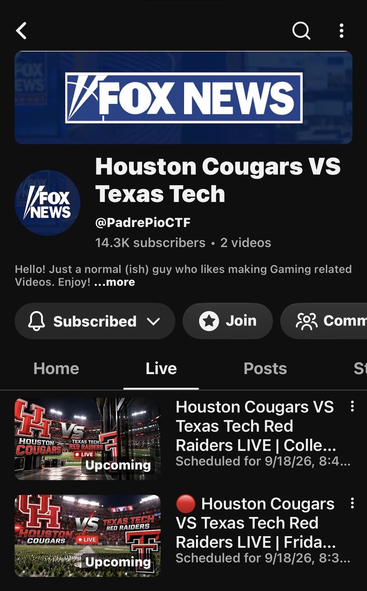 ReeseDomin64738's tweet photo. @TeamYouTube My Channel has been hacked and they are currently deleting my content and Livestreaming. My channel is @PadrePioCTF Please contact me as soon as you can. https://t.co/9qK6qq8CCJ