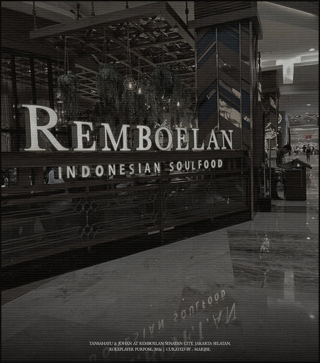 setangkupkisah's tweet photo. ㅤㅤㅤㅤㅤㅤㅤ
𖡡  REMBOELAN
   Senayan City, Jakarta Selatan.
   20 : 21     |     19 Sept 2026.

Biasakan kalau makan tuh hadap-hadapan biar bisa lihat cowok ganteng. 💁🏻‍♀️🤍
ㅤㅤㅤㅤㅤㅤㅤ https://t.co/rlLszNO8Hs