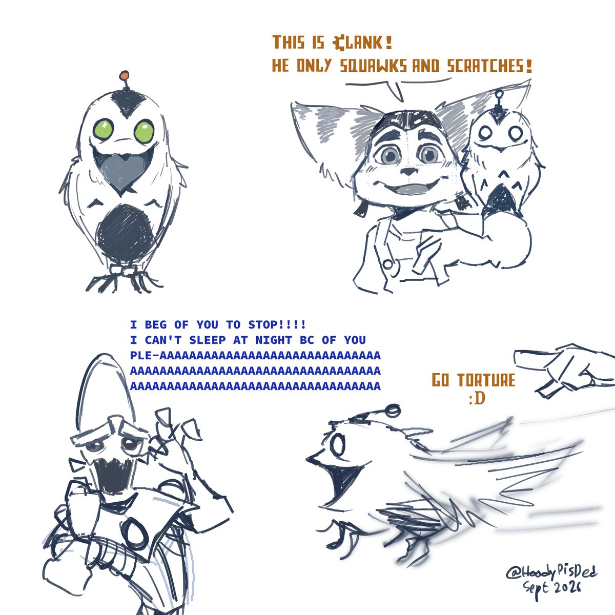 HoodyPisDed's tweet photo. Ratchet and Clank... the potoo https://t.co/FN3SDWlNVc