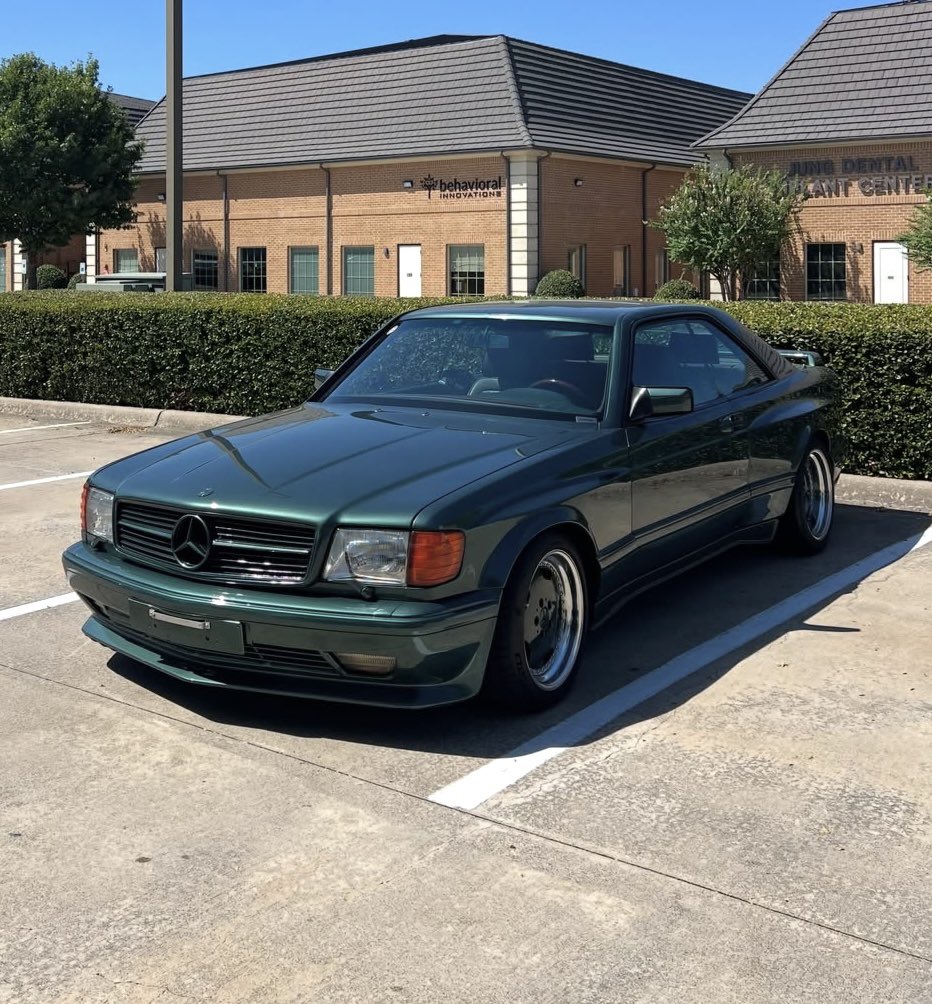 FlawlessSpec's tweet photo. Malachite Green Mercedes-Benz 560 SEC AMG 6.0 Widebody https://t.co/ZsuuHGVdVr