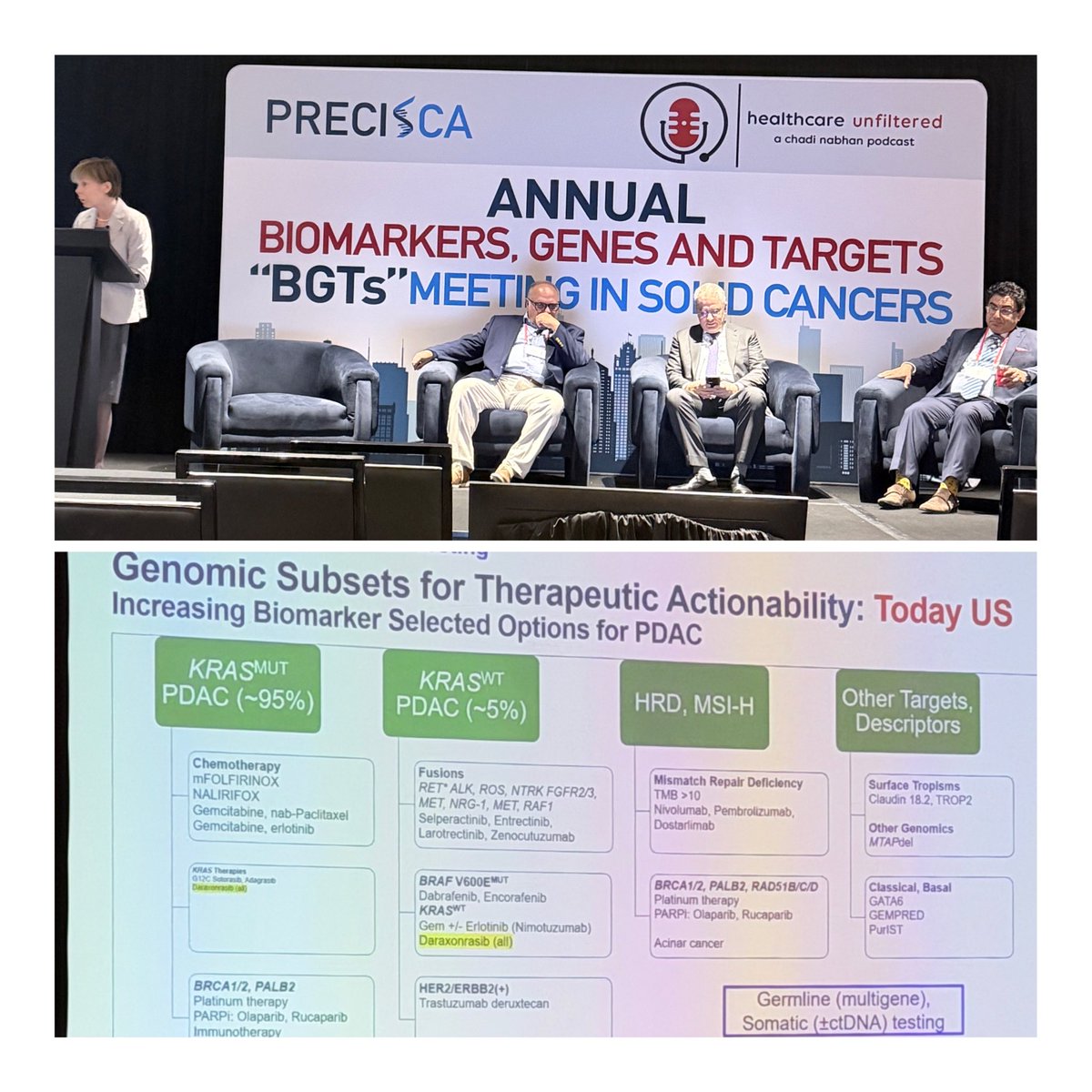 CathyEngMD's tweet photo. I always learn something new when listening to the phenomenal  🤩@EileenMOReilly.  At #BGT2026 reviewing the evolving landscape of #pancreatic #cancer with her panel including @GABOUALFA @cancerassassin1 @BasselElRayesMD @chadinabhan @precisca_ #cancerresearch https://t.co/QZhGzeWrXh
