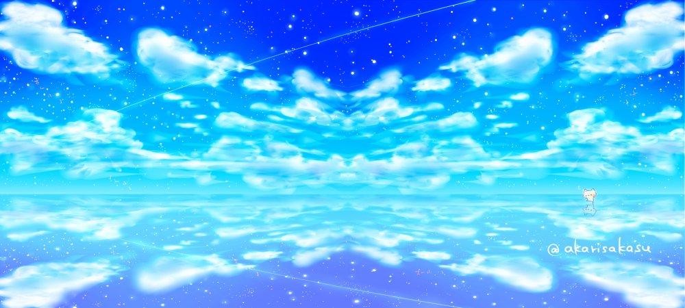 akarisakasu's tweet photo. 「どこまでも続く空」

9/20は「空の日」

ましまろう🐾 https://t.co/q4kQr5aGaW