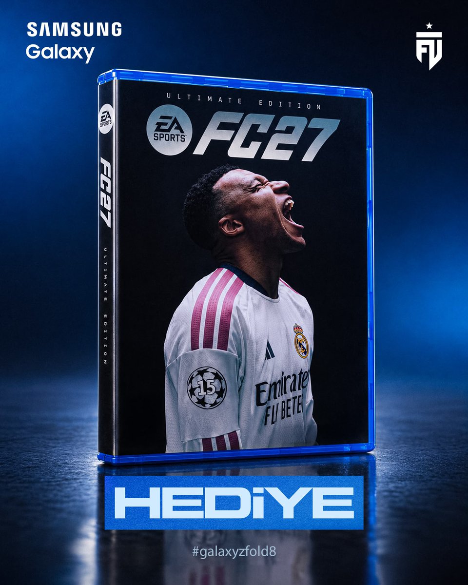zgocbrayt's tweet photo. FC 27 hediyelerine devaminho ❤️

Samsung Galaxy ile birlikte bir adet EA FC 27 Ultimate Sürüm hediye ediyoruz.

Katılmak için yapmanız gerekenler:

🔷 Gönderiyi yeniden paylaş
🔷 Beni takip et
🔷 Yorumlara #GalaxyZFold8 yaz

Hesabınız herkese açık olmalı. Kazanan kişi 24.09.2026 tarihinde açıklanacaktır

#galaxyzfold8 @SamsungTurkiye 
Samsung Türkiye'ye teşekkürler 💙