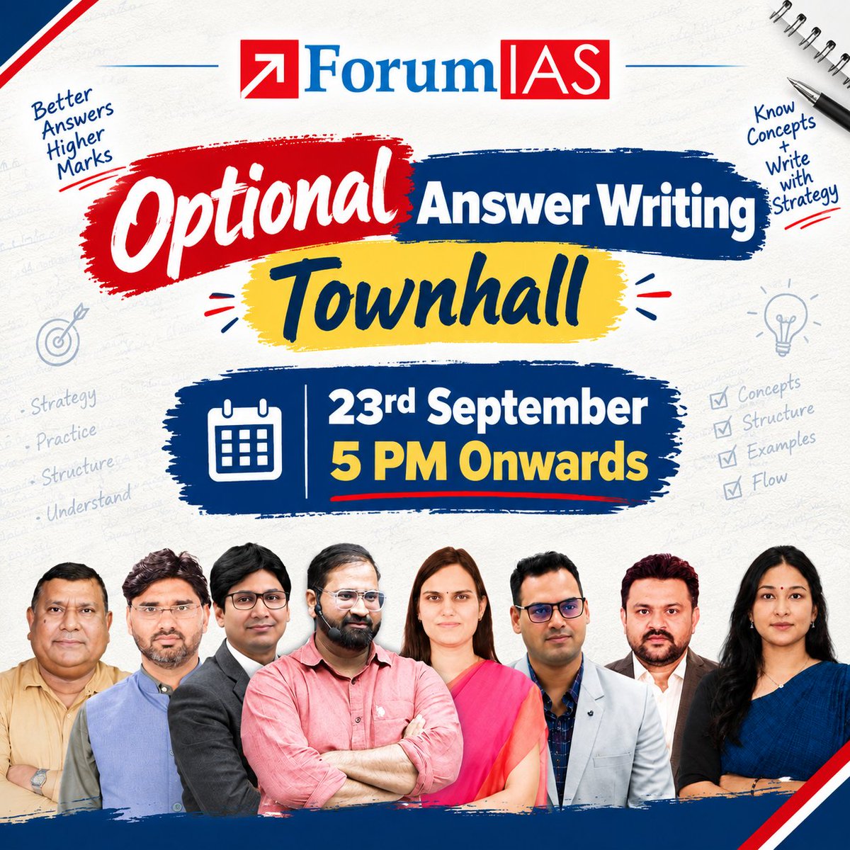 ForumIAS's tweet photo. OPTIONAL ANSWER WRITING TOWNHALL

You know the content. Now learn to convert it into marks. 
Structure better.
Write smarter.
Avoid common mistakes.
Score better

Bring your questions. Fix your answers. Improve your scores.

To Register:- https://t.co/XBmDe3qU7H

Team ForumIAS https://t.co/Kp6CJFXPev