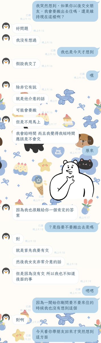mowmow_human's tweet photo. 有點難過….室友如果交女友了話我大概率需要搬走….好不容易找到一個理想的地方可以住 房租不貴 還有小陽台可以抽煙跟車庫可以停車…..而且我挺喜歡他的 平常可以抽煙聊天 他也不常回來基本都我一個人在家 簡直是天堂…
唉 可是也不可能干涉對方什麼 就這樣吧 https://t.co/vnJBMmyztw