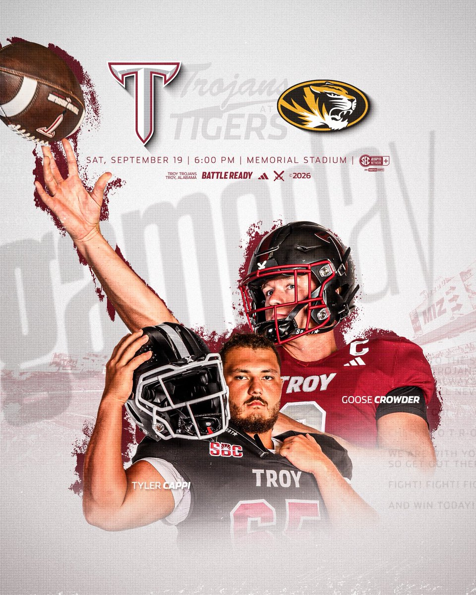TroyTrojansFB's tweet photo. GET UP TROJANS … IT’S GAMEDAY!!! https://t.co/cTkJCdBHpv