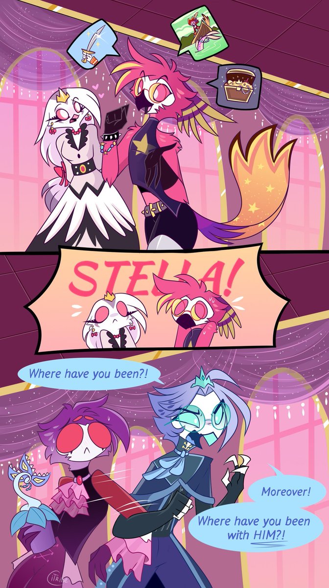 Claraarts01's tweet photo. Helluva comic  Stella finding the hidden things and act like a detective 🫆
#HelluvaBoss‌ #stella #stolas #HelluvaBoss‌fanart #helluvacomic https://t.co/XMnSzyrAV5