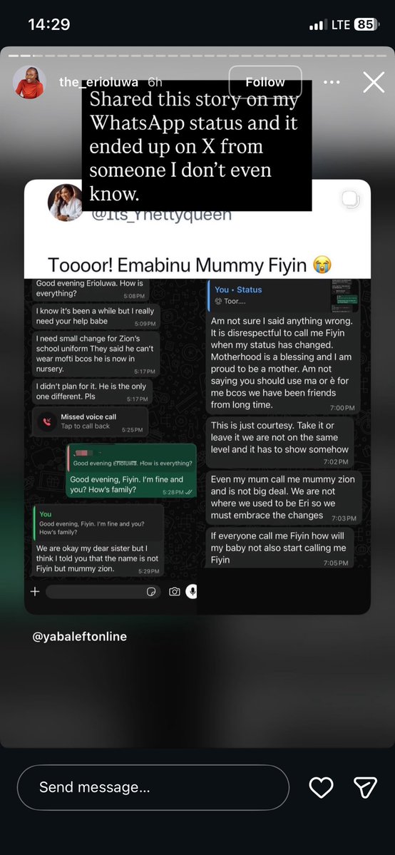 Hardeyshewah4's tweet photo. This is the full gist here😹😹😹
Even her husband dey follow her move mad.
The story long small https://t.co/3MG9sCGOmU
