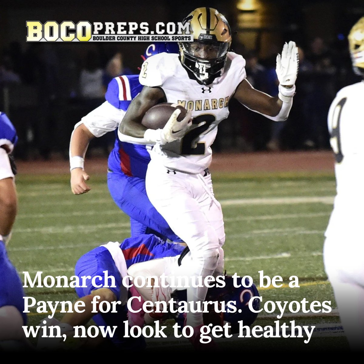 BoCoPreps's tweet photo. Monarch continues to be a Payne for Centaurus. Coyotes win, now look to get healthy https://t.co/nUwbAYYHFd https://t.co/qeEPr3n6Jk
