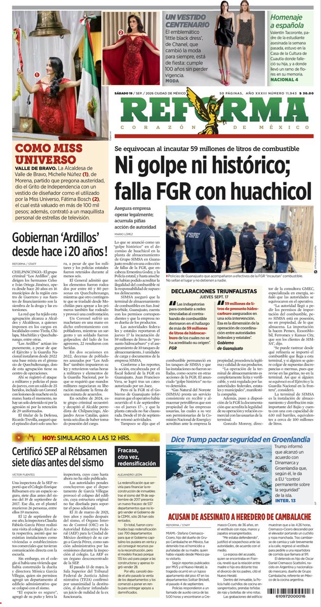 LuisCardenasMx's tweet photo. 🚨 Ni golpe ni histórico: FGR habría fallado en decomiso de 59 millones de litros de combustible

De acuerdo con @Reforma, la empresa propietaria de la terminal en San José Iturbide, #Guanajuato, aseguró que opera legalmente y cuenta con documentos para acreditar el origen lícito del combustible.

El diario señala que las instalaciones no fueron clausuradas, el producto permanece en los tanques y tampoco hubo detenidos. La compañía prepara acciones legales contra el operativo presentado por las autoridades como un decomiso histórico de huachicol.