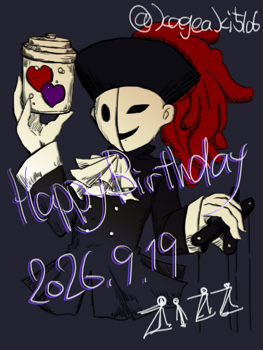 kageaki5106's tweet photo. ジズ様お誕生日おめでとうございます。
これからもポップン界の闇担当な貴方についていきます。どうかこのまま人形の収集、究極の生命ｱﾚｺﾚをし続けてくださいまし。
 #popn_art 
 #ZIZZ生誕祭2026 https://t.co/SAGJCZAKzR