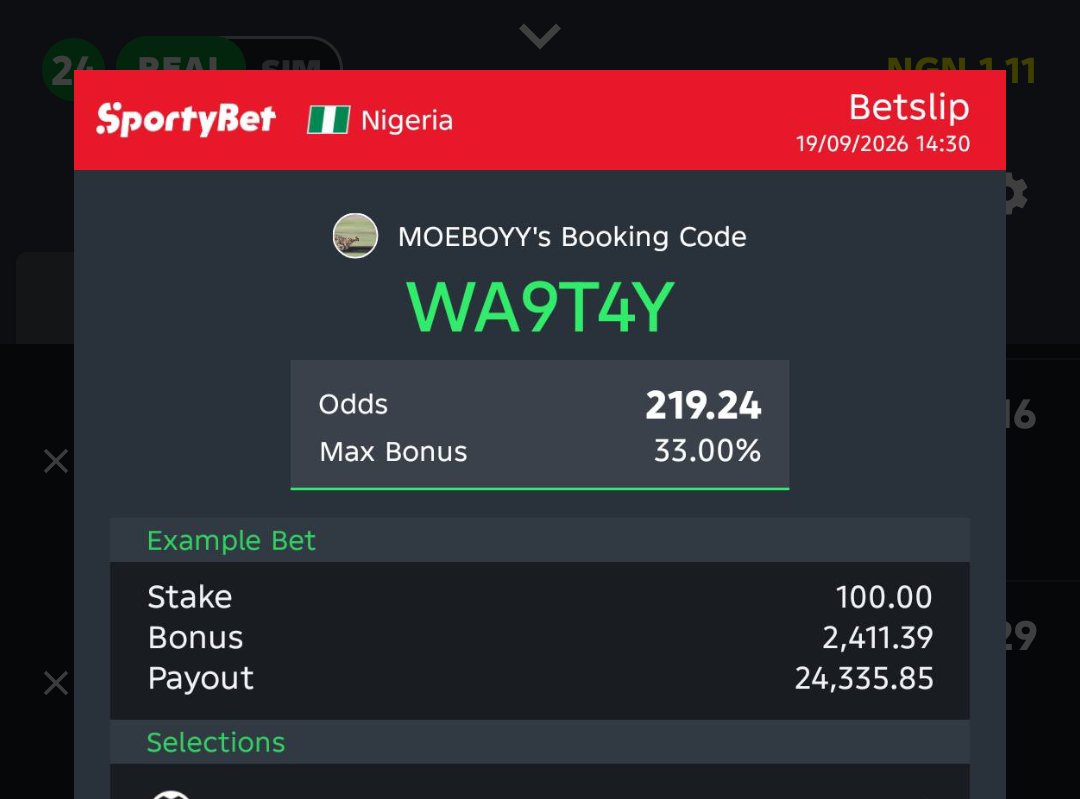 MOE__BOY's tweet photo. 200 odds on Sportybet 🔞

WA9T4Y

Join my channel, link in my bio https://t.co/2uAHGcdVyk