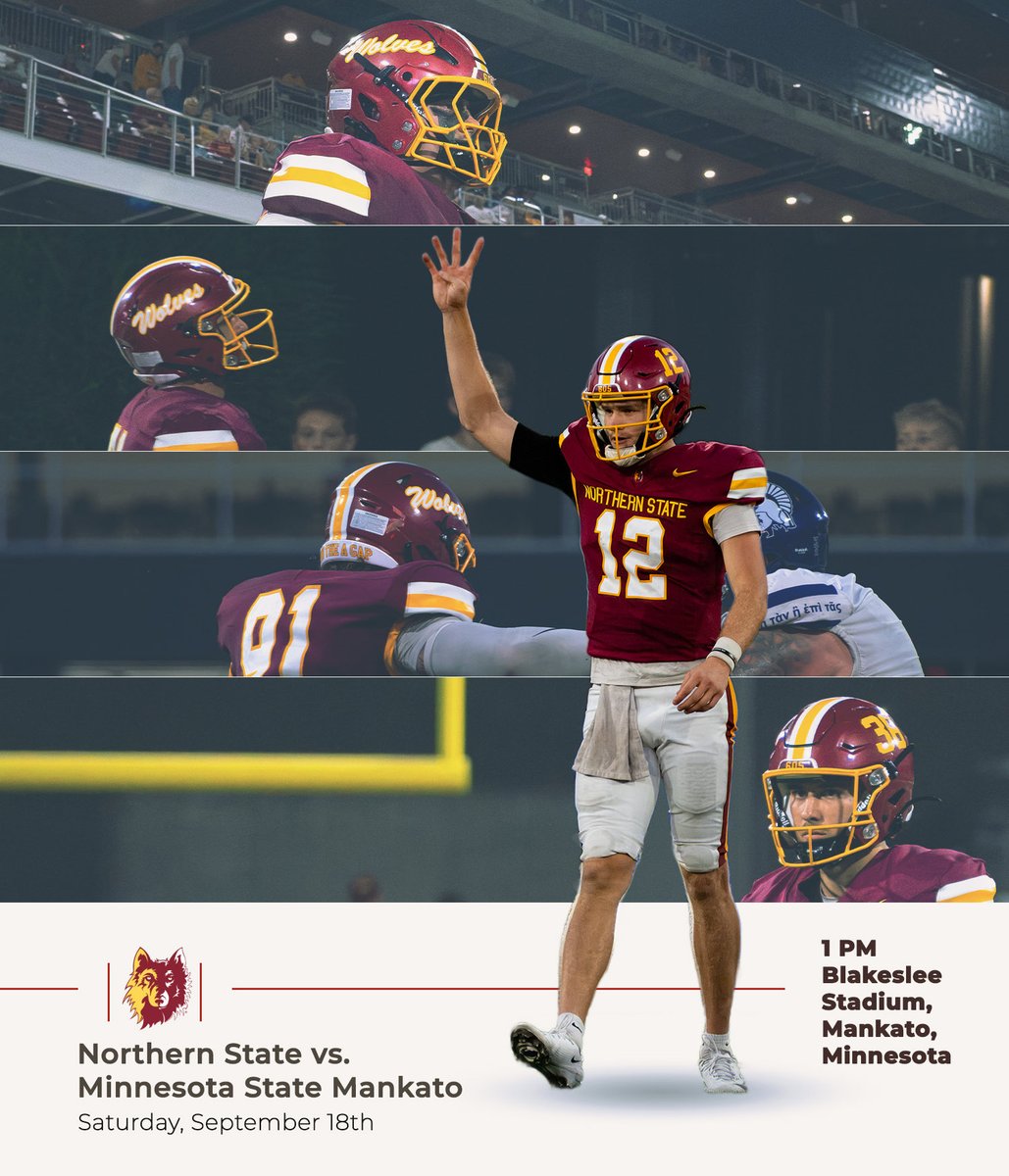 NSUWolves_FB's tweet photo. Believe.

🏟️ Blakeslee Stadium, Mankato, MN
⏰ 1PM
📺 Midco Sports Plus

#gowolves | #northernstateu | #bringingitall | #makehistory https://t.co/FlYkQgL7O3