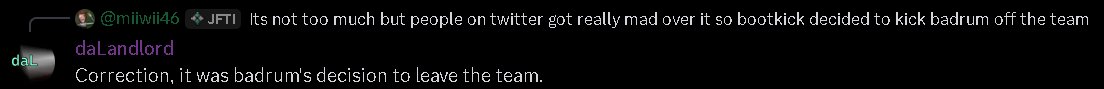 cheezedbun's tweet photo. Well, it wasn't bootkick that kicked badrum. Badrum left HIMSELF 😭😭😭😭 LMFAO https://t.co/qMF2mP1F5X