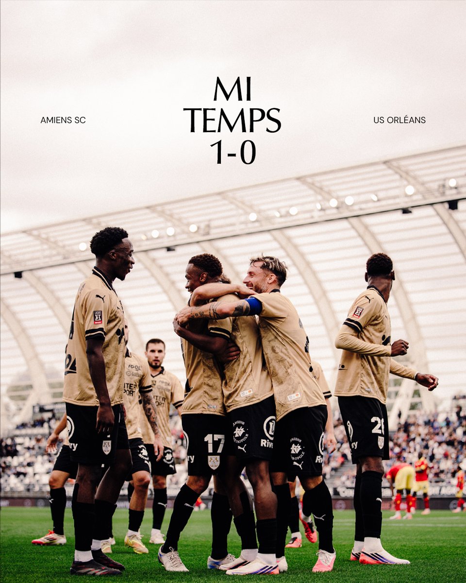 AmiensSC's tweet photo. ⏸️ 𝐌𝐈-𝐓𝐄𝐌𝐏𝐒.
Nos Amiénois font la course en tête au terme d’une première période bien maîtrisée, récompensée par le but de Lassina Diakité. #ASCUSO https://t.co/fUVOpG0aa2