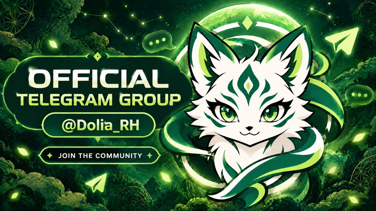 DoliaRH's tweet photo. Dolia Official Telegram Group is now live.

Join the official community and stay updated on announcements, contests, launch news, and everything happening with Dolia on Robinhood Chain.

Join us: https://t.co/wuPHV9lyti

Follow the signal. @Dolia_RH

#Dolia #RobinhoodChain #Web3 #TelegramCommunity