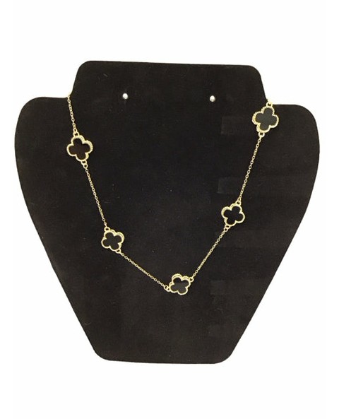 EliciaNass's tweet photo. Unbelievable! Check out this 18" Van Cleef-style gold and onyx necklace for just $55. More info available. https://t.co/Iev1AyFnim