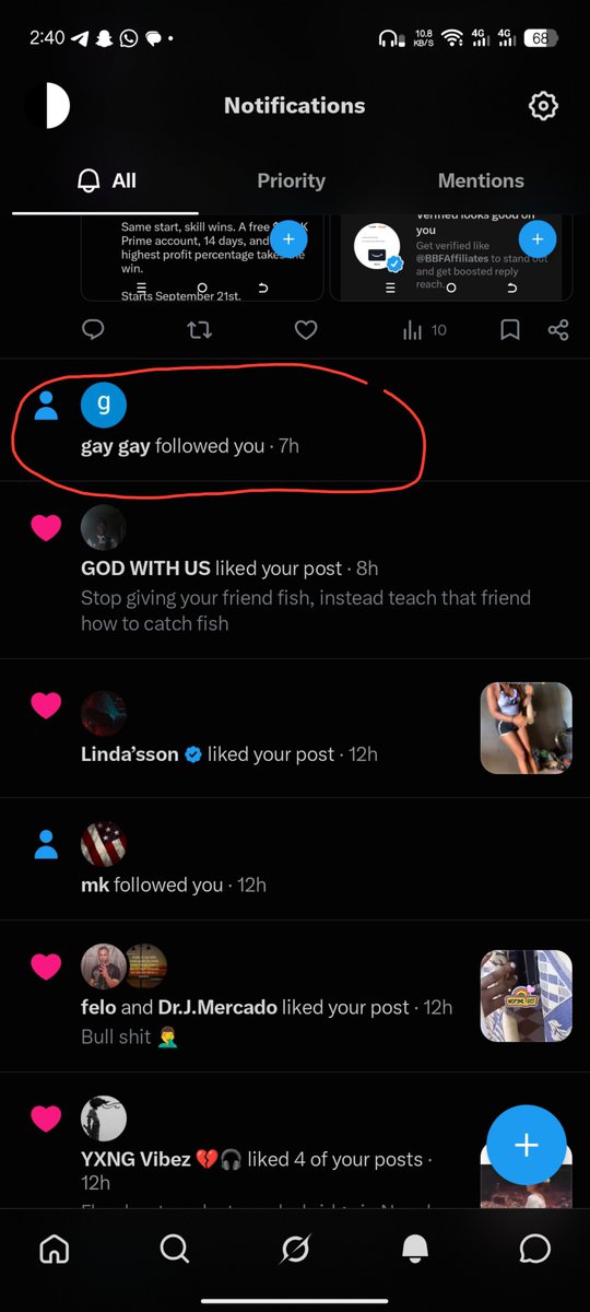 ghost_mode_001's tweet photo. Gay gay followed me keh, E gba mi 😂 https://t.co/wxiqy3tvg4