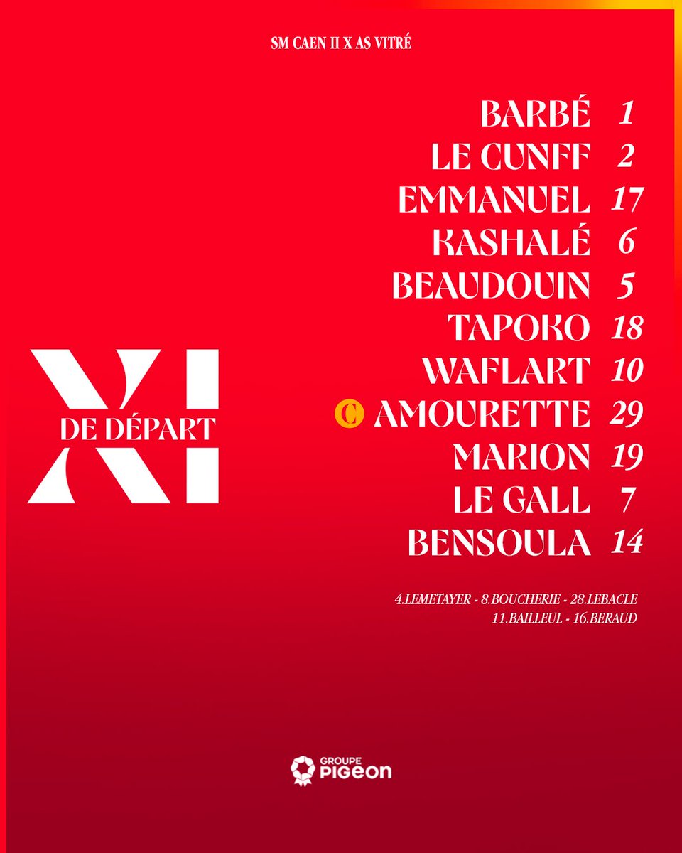 AsVitre1907's tweet photo. 👥 Découvrez le 𝐗𝐈 𝐒𝐚𝐧𝐠 𝐞𝐭 𝐎𝐫 pour ce troisième match de @championnatn2fff ! 👊🏼

#RugirEnsemble #SMCASV https://t.co/LlsXDGzaY4