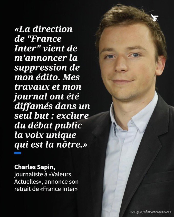 EricNaulleau's tweet photo. C’est désormais officiel avec la censure et l’exclusion de Charles Sapin : FI ne signifie plus France Inter, mais France Insoumise (le tout financé par nos impôts). @franceinter #CharlesSapin https://t.co/aFU9ahyDe7