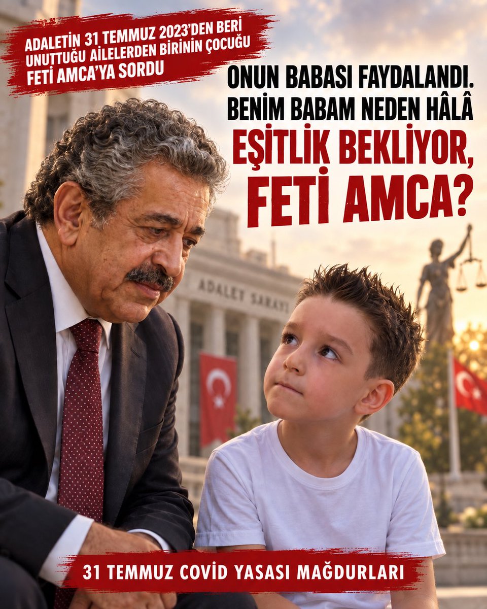 ArifeAgan's tweet photo. Ben o bahsettiğiniz yazıdan da küçüğüm @YildizFeti Amca… Ama birçoğunuzun sayesinde büyüdüm.

Devletin geciken yargısının bedelini, babamdan ayrı kalarak öğrendim. Benim gibi kaç çocuk var? Yaptığınız analizlerde biz de var mıyız?

Şimdi sadece şunu soruyorum:
Benim babam neden hâlâ eşitlik bekliyor?

Eğer “cezada adalet, infazda eşitlik” diyorsanız, bizi dışarıda bırakan hiçbir düzenleme bu eşitliği sağlayamaz.

#31TemmuzCovidYasasıMağdurları
#EşitYasaEşitİnfaz
#ArtıkYeter
#31TemmuzCovidYasası 

@MHP_Bilgi @MhpTbmmGrubu @benguturktv @TurkgunGazetesi