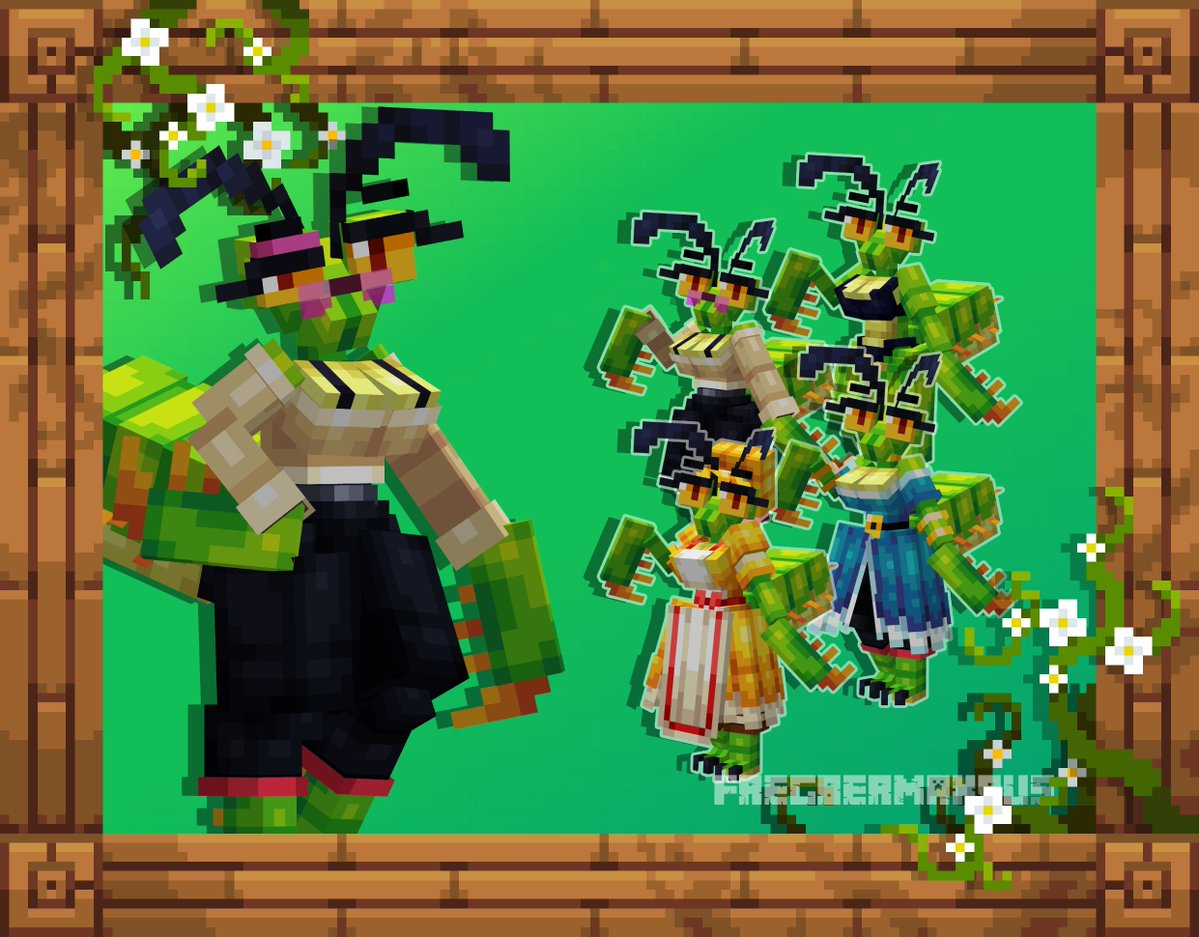 FregberMaxRus's tweet photo. Female Mantis...
I don't know why... But she sure makes delicious pancakes!.. yeah.....
.
.
.
.
.
#minecraft #blockbench #minecraftmodel #mcmodel #mantis #anthropomorphic https://t.co/4LjO3Ni5Uv