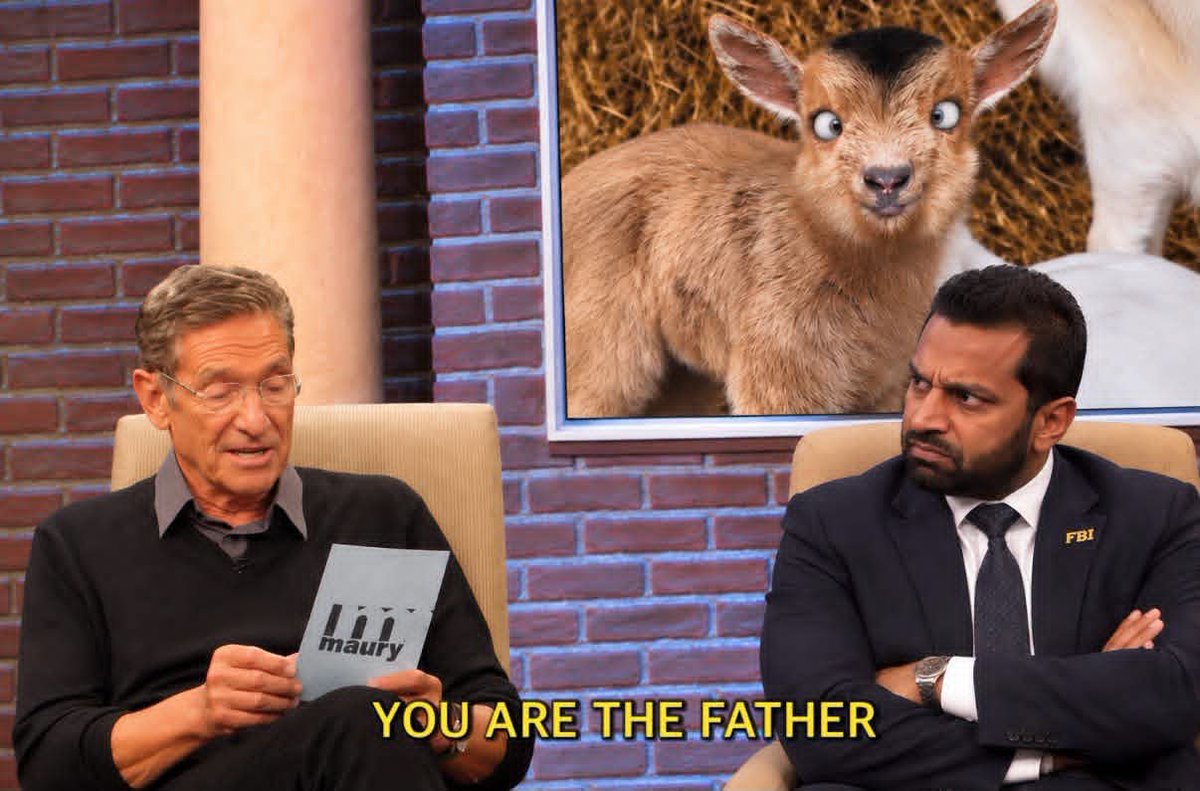 moneyfirstralph's tweet photo. @EastEndJoe #KashPatel x #Maury https://t.co/4HDX4nvIXK